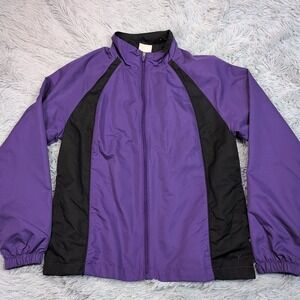 Danskin Jacket Womens M Purple Windbreaker Zip Up Casual Comfort Pockets